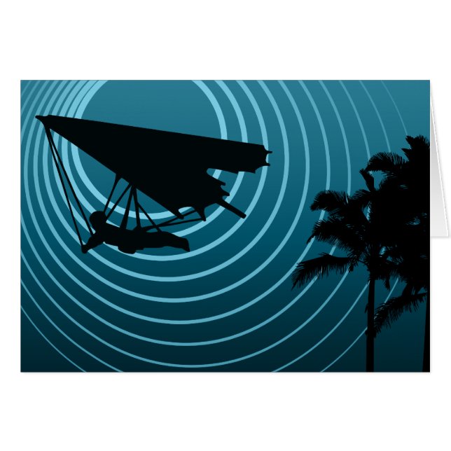 Monshine hang gliding hälsningskort (Framsidan Horizontal)