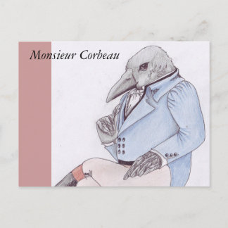 Monsieur Corbeau Postcard Vykort