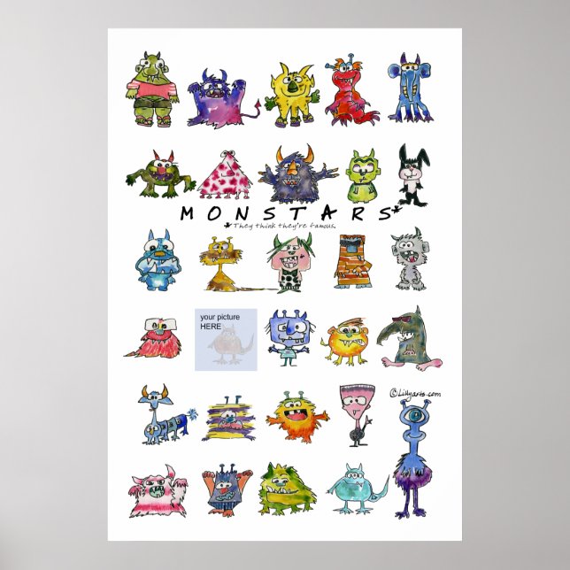 Monstars -Infoga Bild Poster (Framsidan)