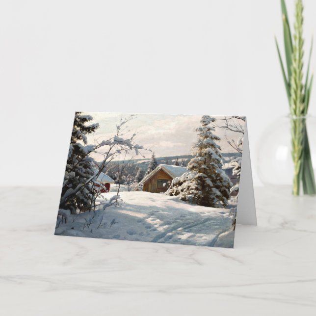 Monsted - vintern landskap i Solbelyst Kort (Framsida)