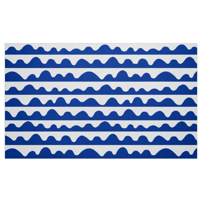 Mönster 020815 - Blå och vit marin flotta Tyg (Fat Quarter)