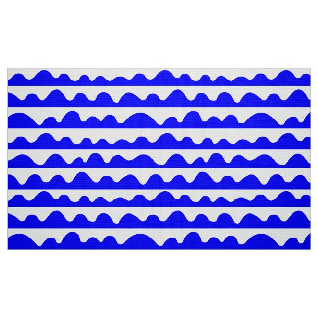 Mönster 020815 - Blå och vit Tyg (Fat Quarter)