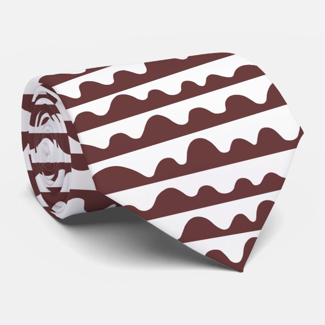 Mönster 020815 - Mörk Brown och White Slips (Rullad)