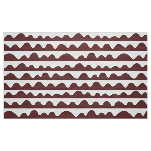 Mönster 020815 - Mörk Brown och White Tyg (Fat Quarter)