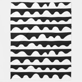 Mönster 020815 - Svartvit Fleecefilt