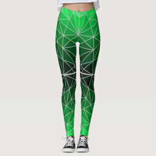 Mönster 02.Grönt.LGrey Line BG Leggings
