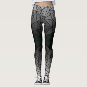 Mönster 03.Grått.Svart linje BG Leggings