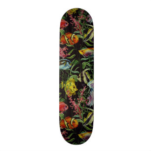 Mönster 1 för vattenfärghavsliv mini skateboard bräda 18,7 cm