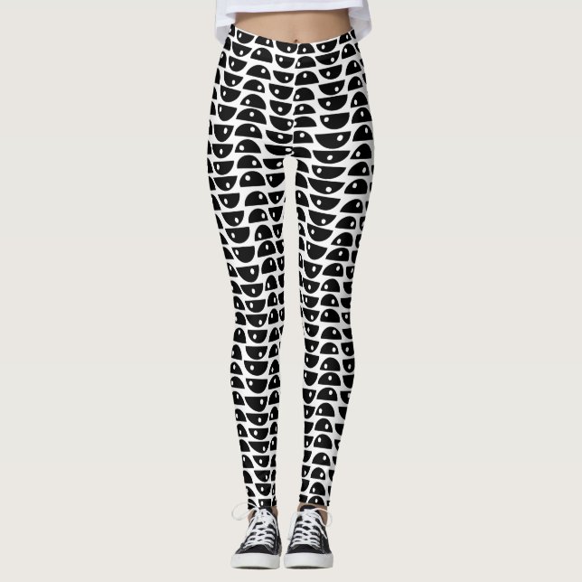 Mönster 20816 - Svartvit Leggings (Framsida)