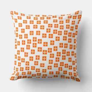 Mönster 270715 - Orange och vit Kudde