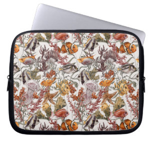 Mönster 2 för vattenfärghavsliv laptop sleeve