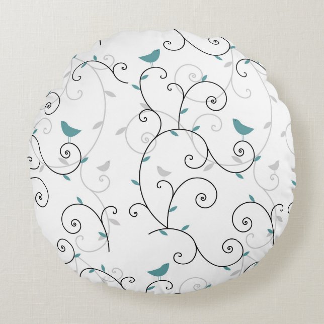 mönster 3 rund kudde (Framsidan)