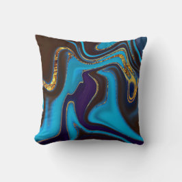 mönster abstrakt marmorerad kudde