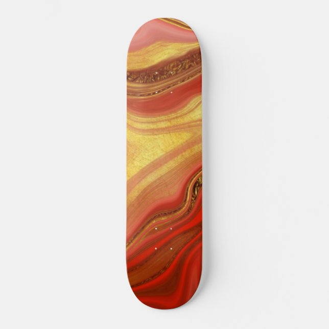 mönster abstrakt marmorerad mini skateboard bräda 18,5 cm (Framsida)