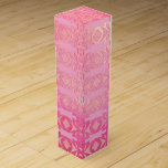 mönster abstrakt rosa presentask för vinflaska<br><div class="desc">mönster abstrakt rosa modern, lyx, elegant, mönster, abstrakt, rosa, guld, bröllop, födelsedag, julmas, babyduschar</div>