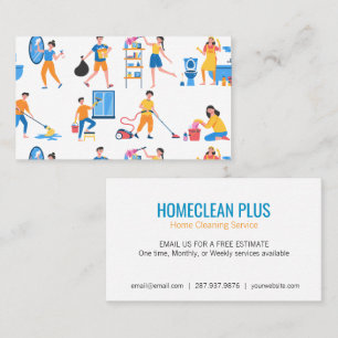Mönster-Affärskortet Home Städning Service Visitkort