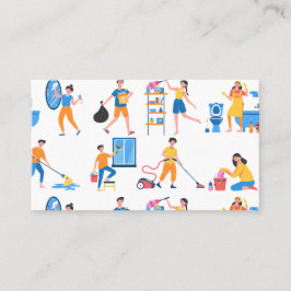 Mönster-Affärskortet Home Städning Service  Visitkort