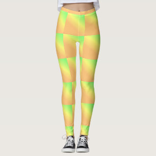 Mönster afrikansk konst, grönt gult Light orange Leggings