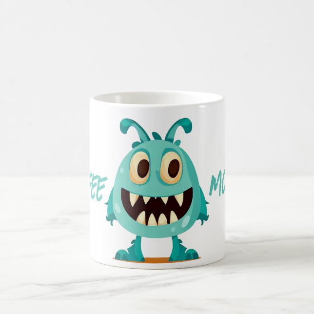 Monster/Alien/Tecknad/Blue Kaffemugg (Center)