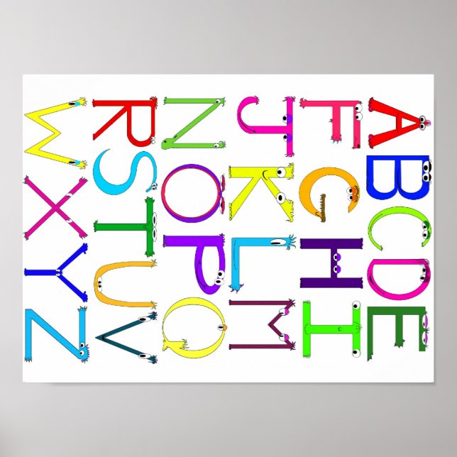 Monster Alphabet Poster (Framsidan)