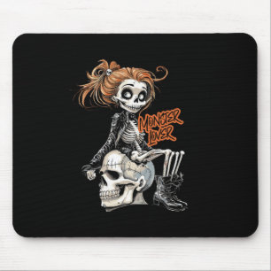 Monster Älskare Roligt Skeleton Ghoul Cute Vintage Musmatta