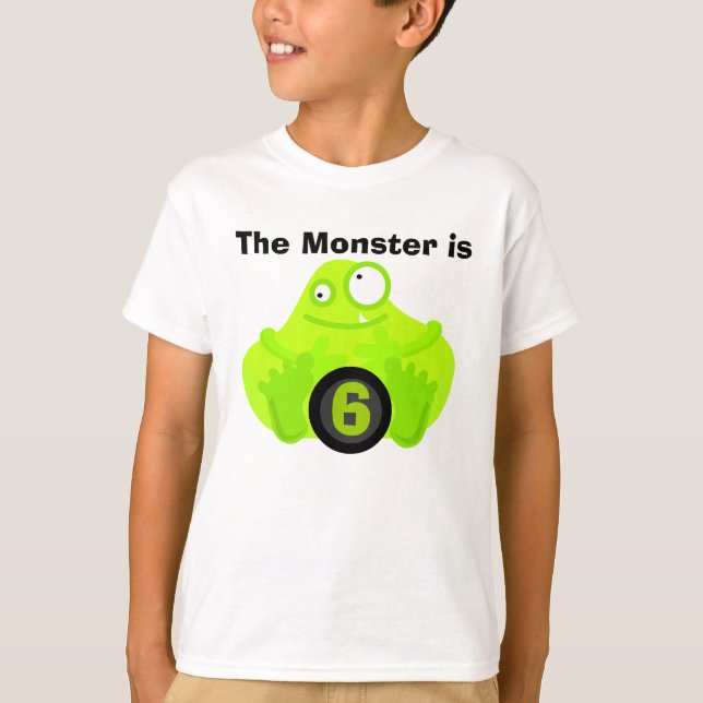 Monster Anpassade Birthday Tshirts (Framsida)