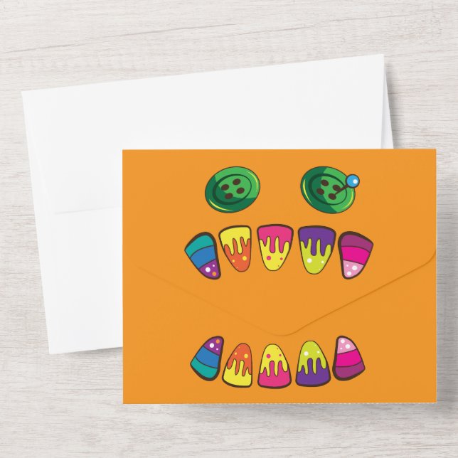 Monster Ansikte Candy Corn (Baksida)
