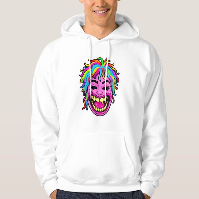 Monster Ansikte  Hoodie (Framsida)
