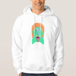 monster ansikte hoodie
