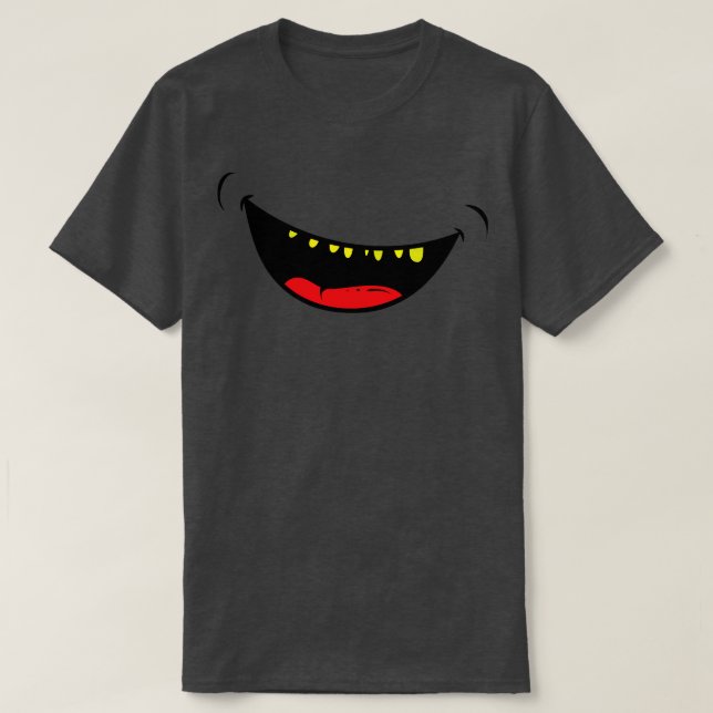 Monster Ansikte Mask Smile Laugh T Shirt (Design framsida)