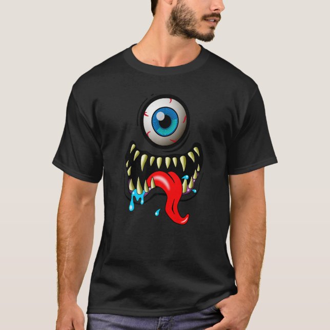 Monster Ansikte T Shirt (Framsida)