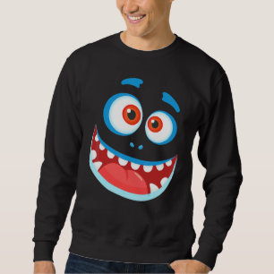 Monster ansiktsdräkt Halloween barn vuxna 12 Lång Ärmad Tröja