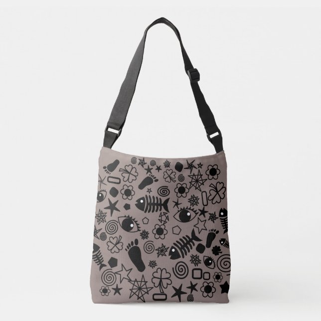 Mönster Art Crossbody Bag Axelväska (Framsida)