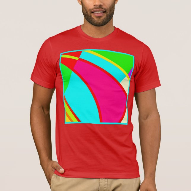Mönster Art i färgad Abstrakt T Shirt (Framsida)