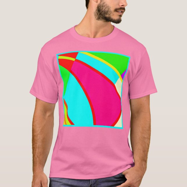 Mönster Art i färgad Abstrakt T Shirt (Framsida)