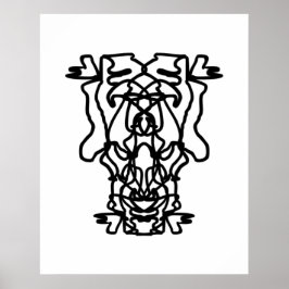 monster art line poster