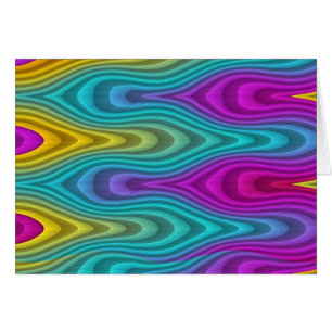 Mönster-ART - rand 3D-färgad 19 Hälsningskort