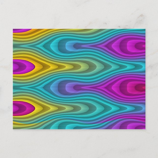 Mönster-ART - rand 3D-färgad 19 Vykort (Framsida)