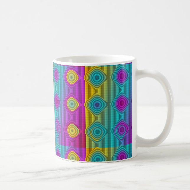 Mönster-ART - rand 3D-färgad 20 Kaffemugg (Höger)