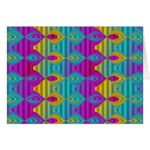 Mönster-ART - rand 3D-färgad 22 Hälsningskort