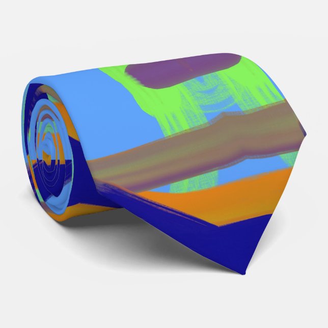 Mönster Art Tie för färgad Abstrakt Slips (Rullad)