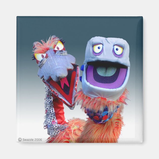 Monster av aluminium och plast magnet (Framsidan)