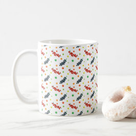 Mönster av bär, rödbär, blåbär, frukt kaffemugg