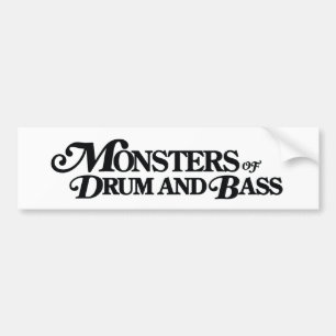 Monster av Drum and Bass Klistermärke