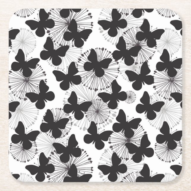 mönster av en fjäril underlägg papper kvadrat (Framsidan)
