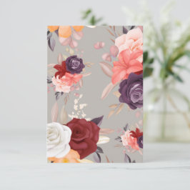 Mönster av färgglada blommor inklusive rosor