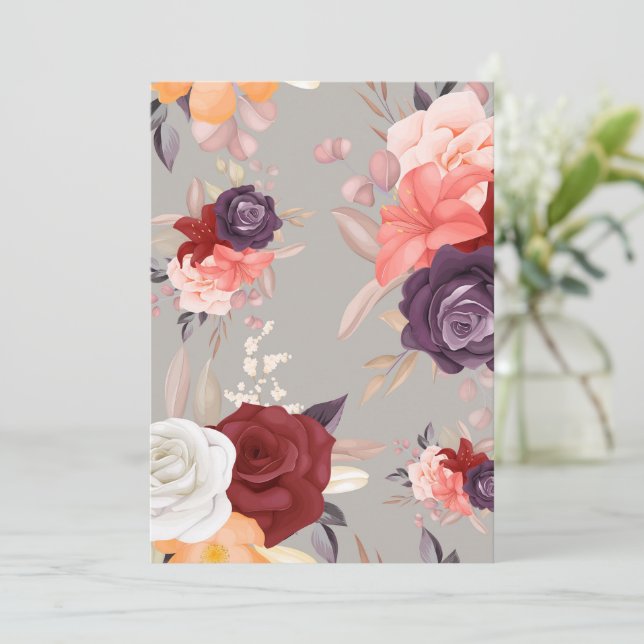 Mönster av färgglada blommor inklusive rosor  program (Stående Fram)