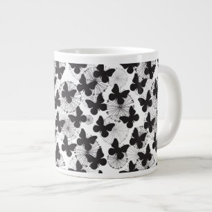 mönster av fjäril jumbo mugg