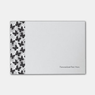 mönster av fjäril post-it block