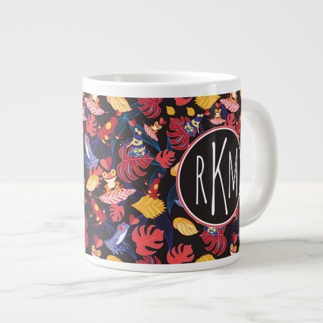 Mönster av groddar från Älskare| Monogram Jumbo Mugg (Framsida höger)